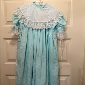 La Jenns Tiffany blue lace dress